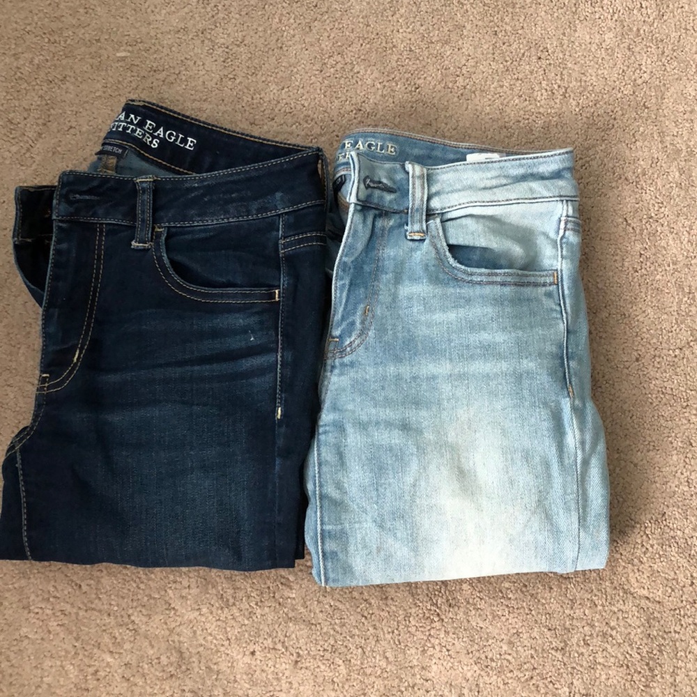 Two pairs of American Eagle Jeans